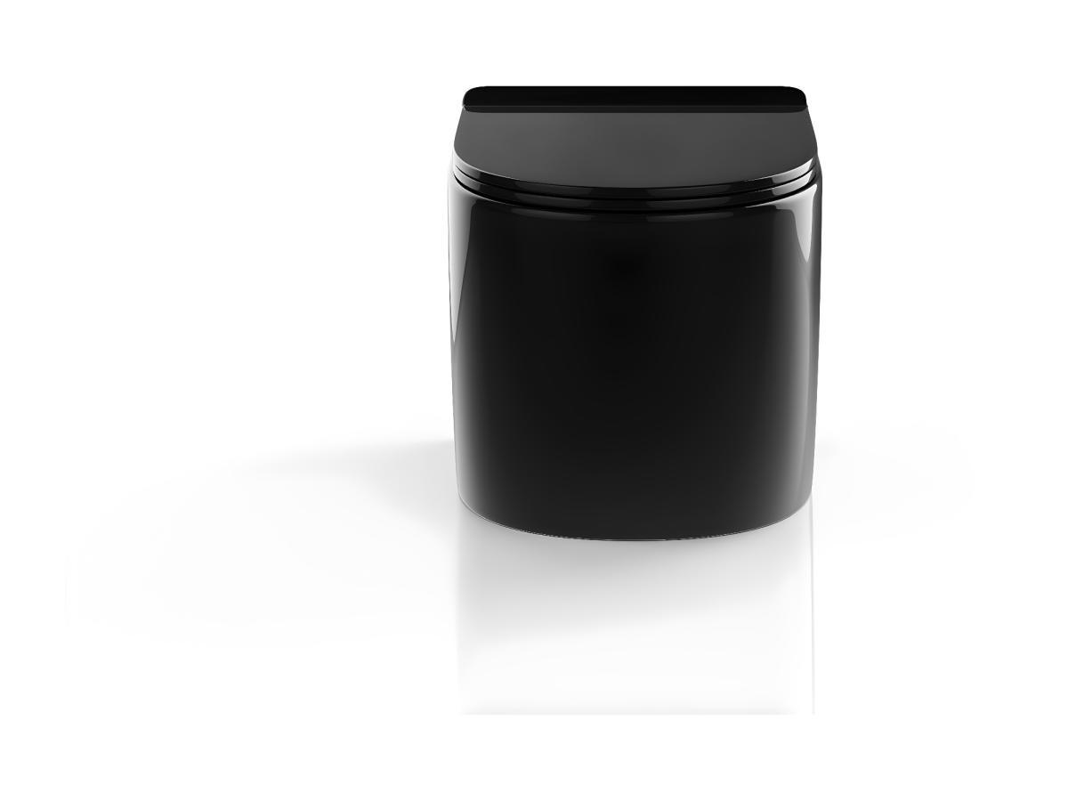 Vente-unique WC sospeso in Ceramica Nera brillante senza flangia - JAVOINE  