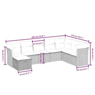 VidaXL Garten sofagarnitur poly-rattan  