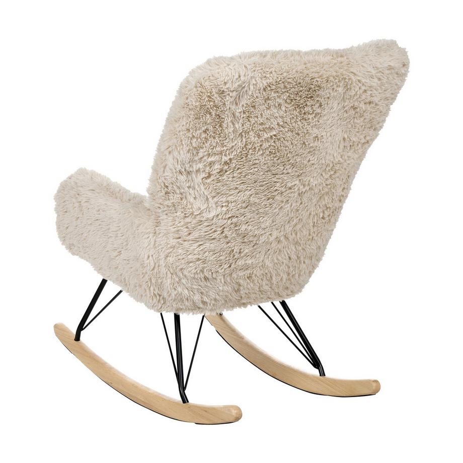 Beliani Schaukelsessel aus Webpelz Landhausstil AKRA  