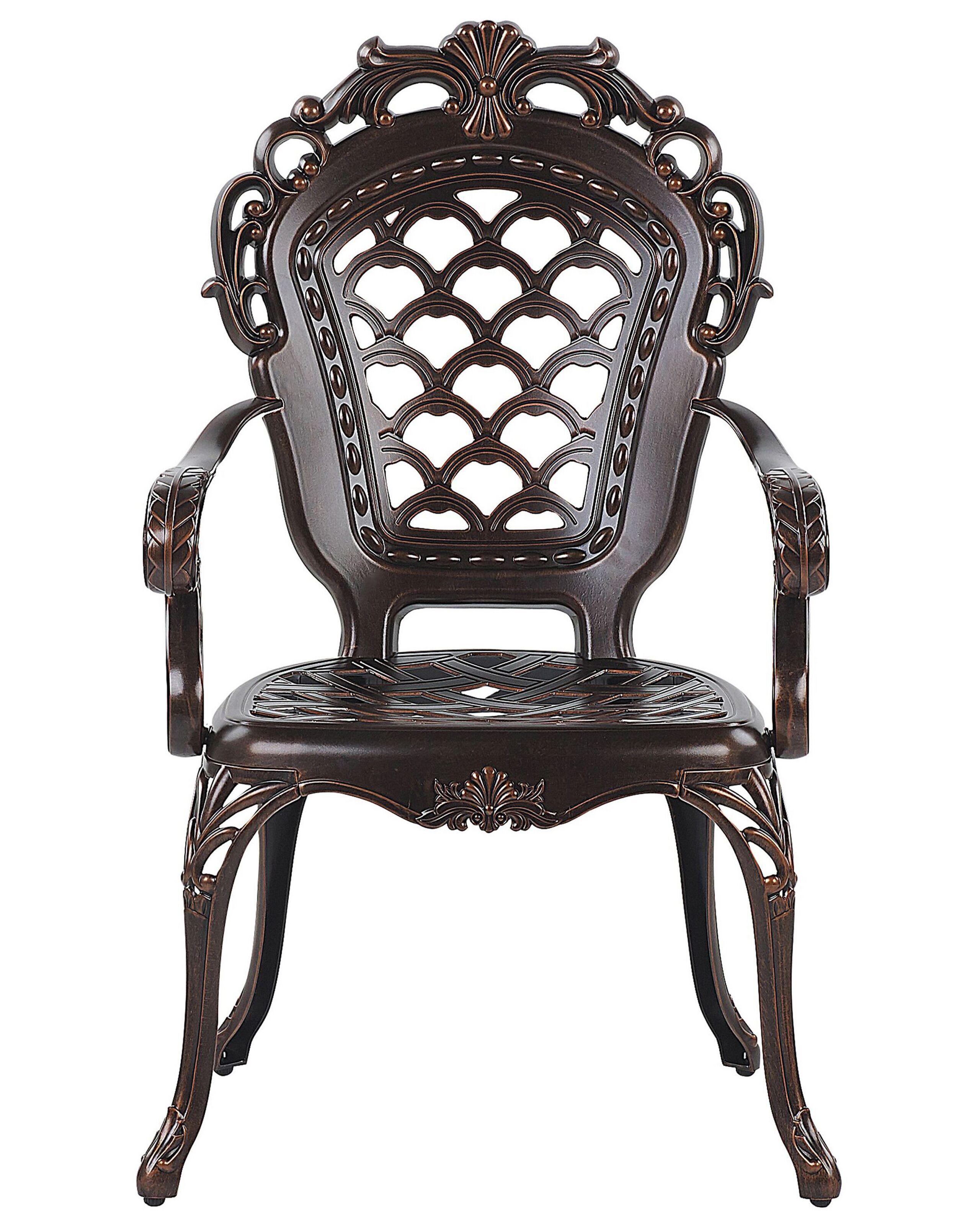 Beliani Set mit 2 Stühlen und Sitzkissen aus Aluminium Retro LIZZANO  