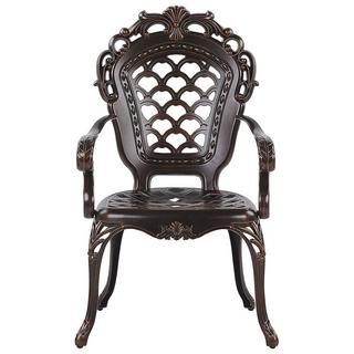 Beliani Set mit 2 Stühlen und Sitzkissen aus Aluminium Retro LIZZANO  