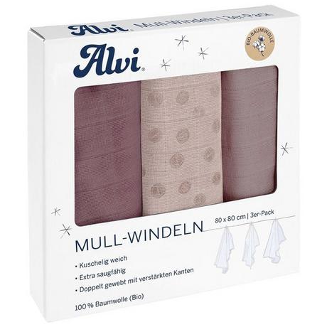 Alvi  3er Set BIO Mullwindeln 