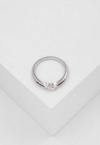 MUAU Schmuck  Solitaire Ring Diamant 0.25ct. Weissgold 750 