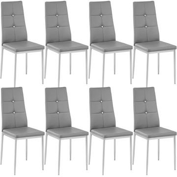 Lot de 8 chaises avec strass