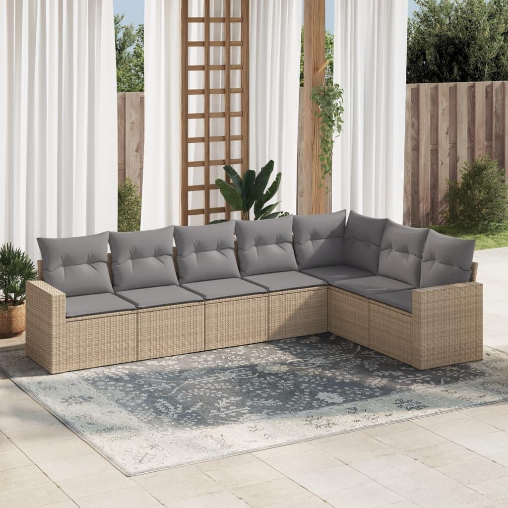 VidaXL set divano da giardino Polirattan  