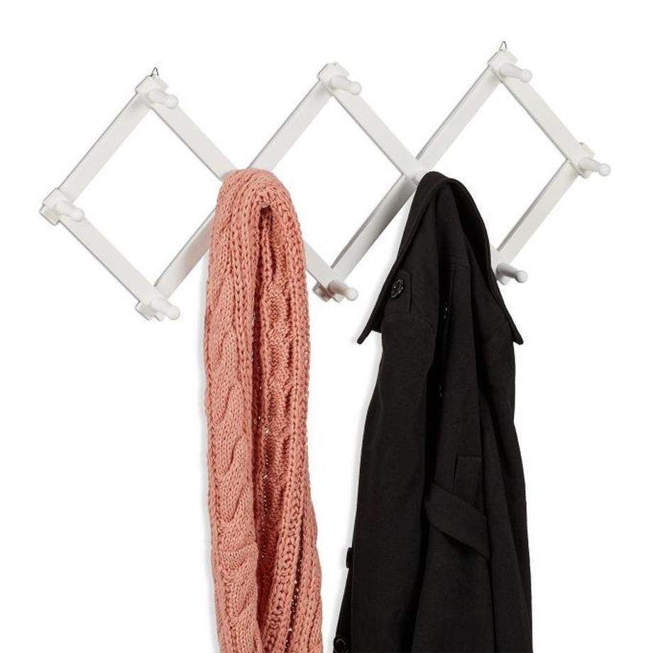 Appendiabiti da parete retrattile in legno