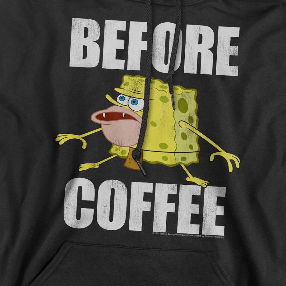 Nickelodeon Sweat À Capuche Before Coffee Meme  