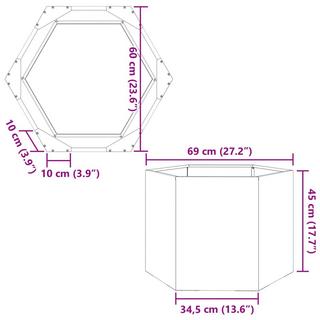 VidaXL Jardinière métal  