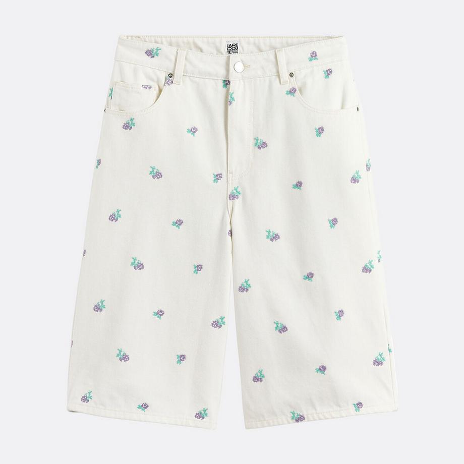 La Redoute Collections  Bermuda-Shorts mit Blumenstickerei 