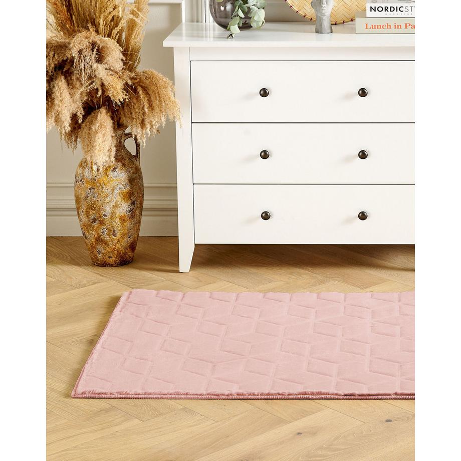 Beliani Tappeto in pelliccia sintetica en Poliestere Moderno THATTA  