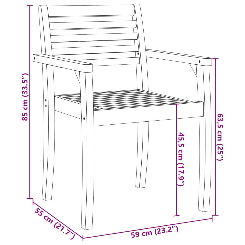 VidaXL Chaise de jardin bois d'acacia  