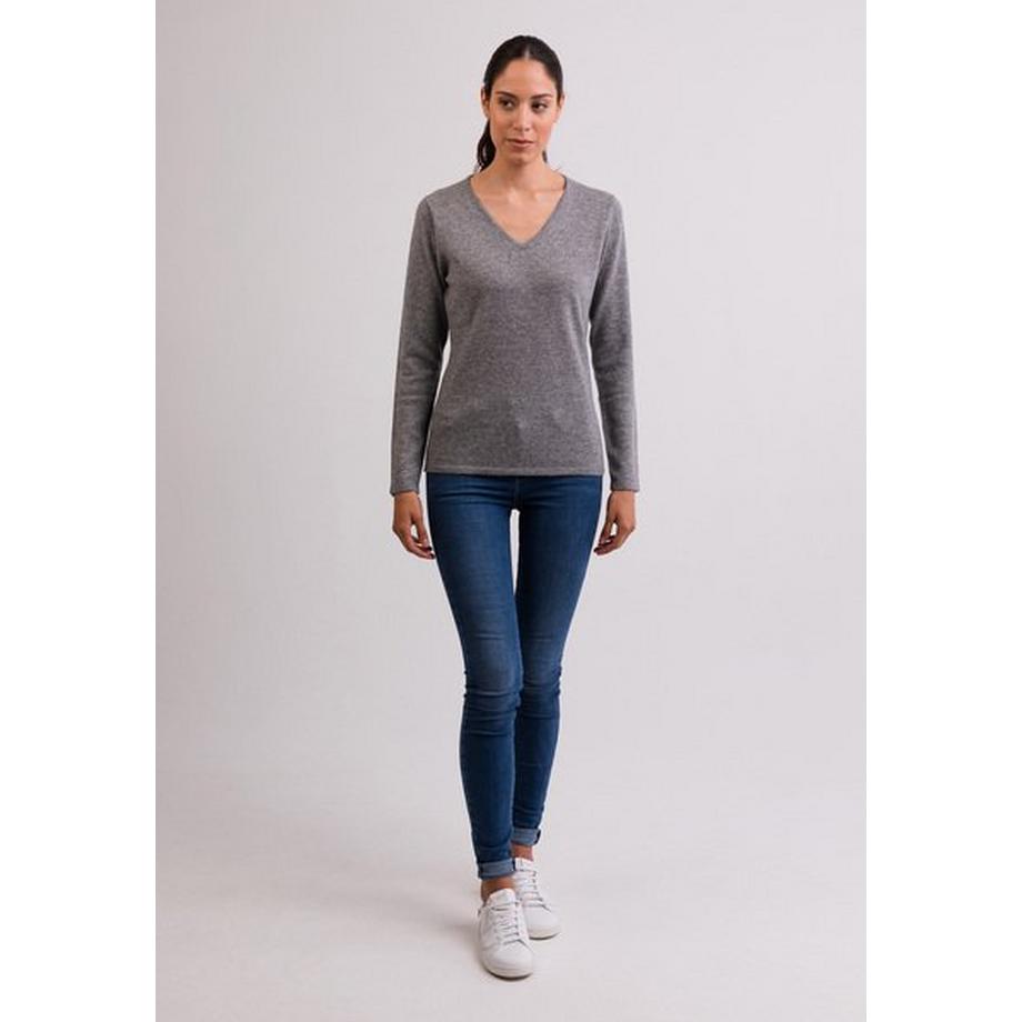 CASH-MERE.CH Kaschmir V-Ausschnitt Pullover  