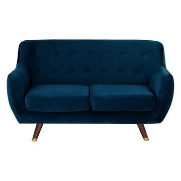 2 Sitzer Sofa aus Samtstoff Glamourös BODO