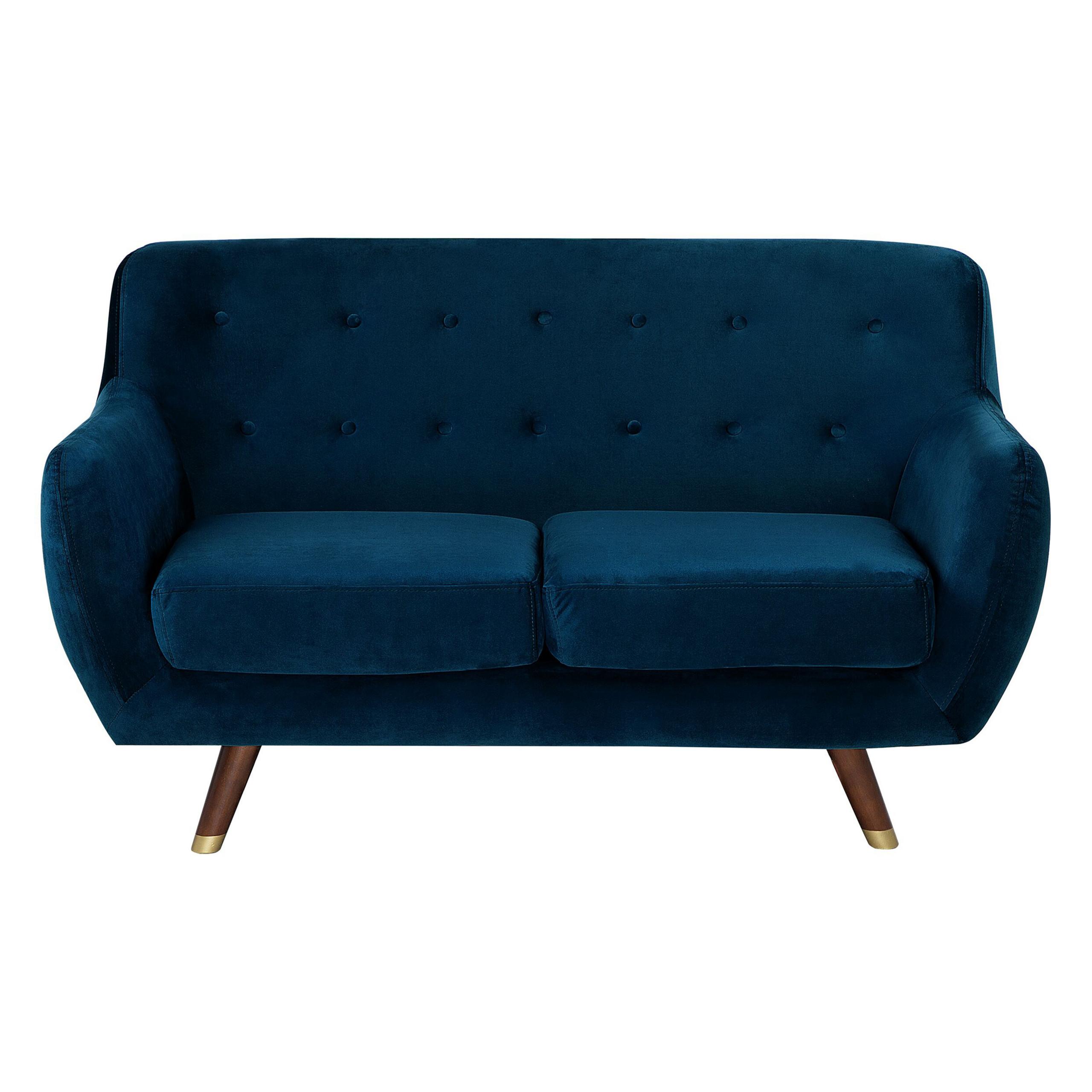 Beliani 2 Sitzer Sofa aus Samtstoff Glamourös BODO  