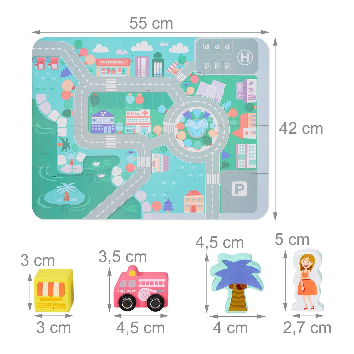 Northix  Set di blocchi di legno per costruzioni City 