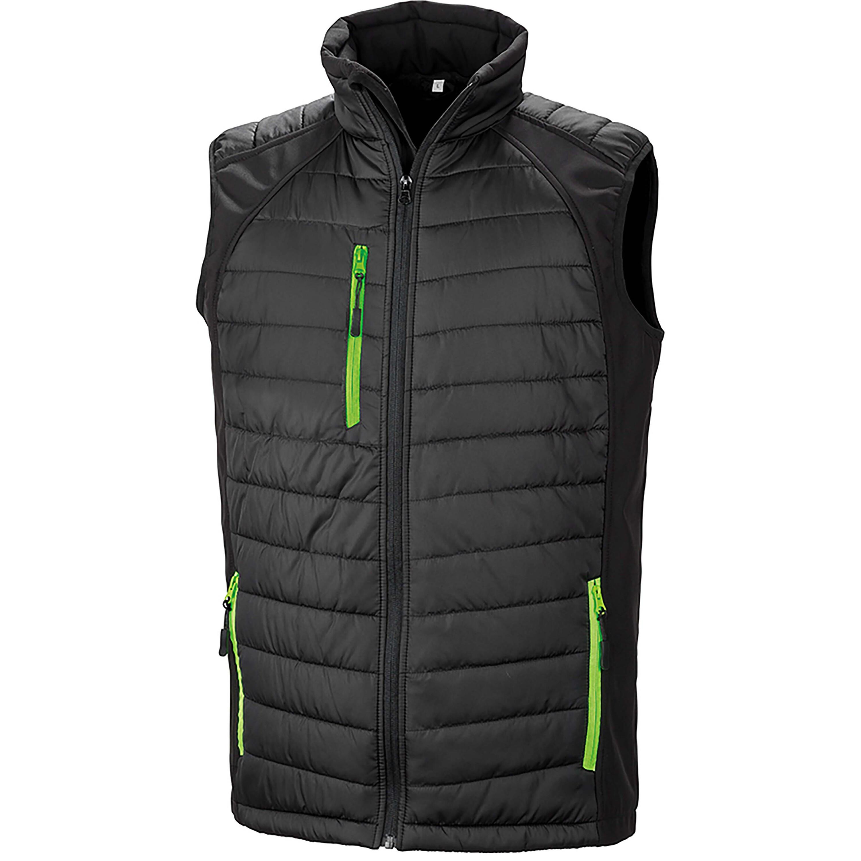 Result  gilet softshell rembourré black compass 