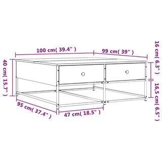 VidaXL Table basse bois d'ingénierie  