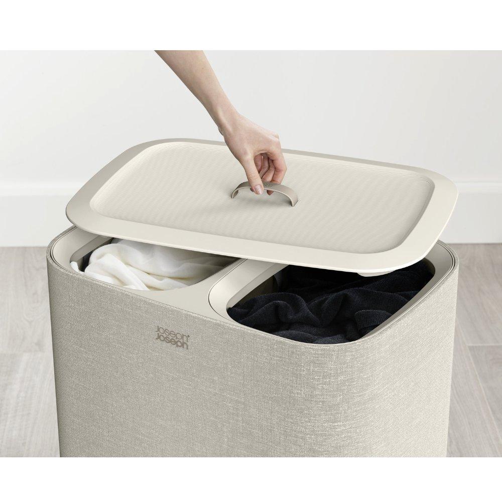 JosephJoseph JosephJoseph - TOTA Panier à linge 90L dual - Beige  