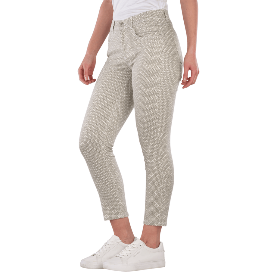 ANGELS Ornella 5-Pocket Slim Fit Abstract Floral Tiles Pantaloni  