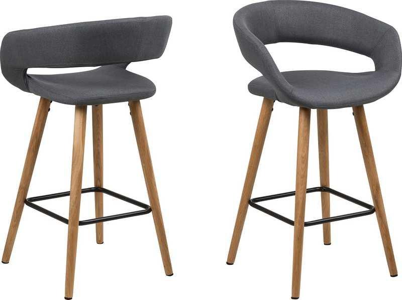 mutoni Tabouret de bar basse cabot gris foncé  