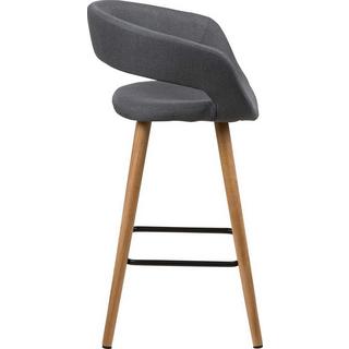 mutoni Tabouret de bar bas Cabot gris foncé  