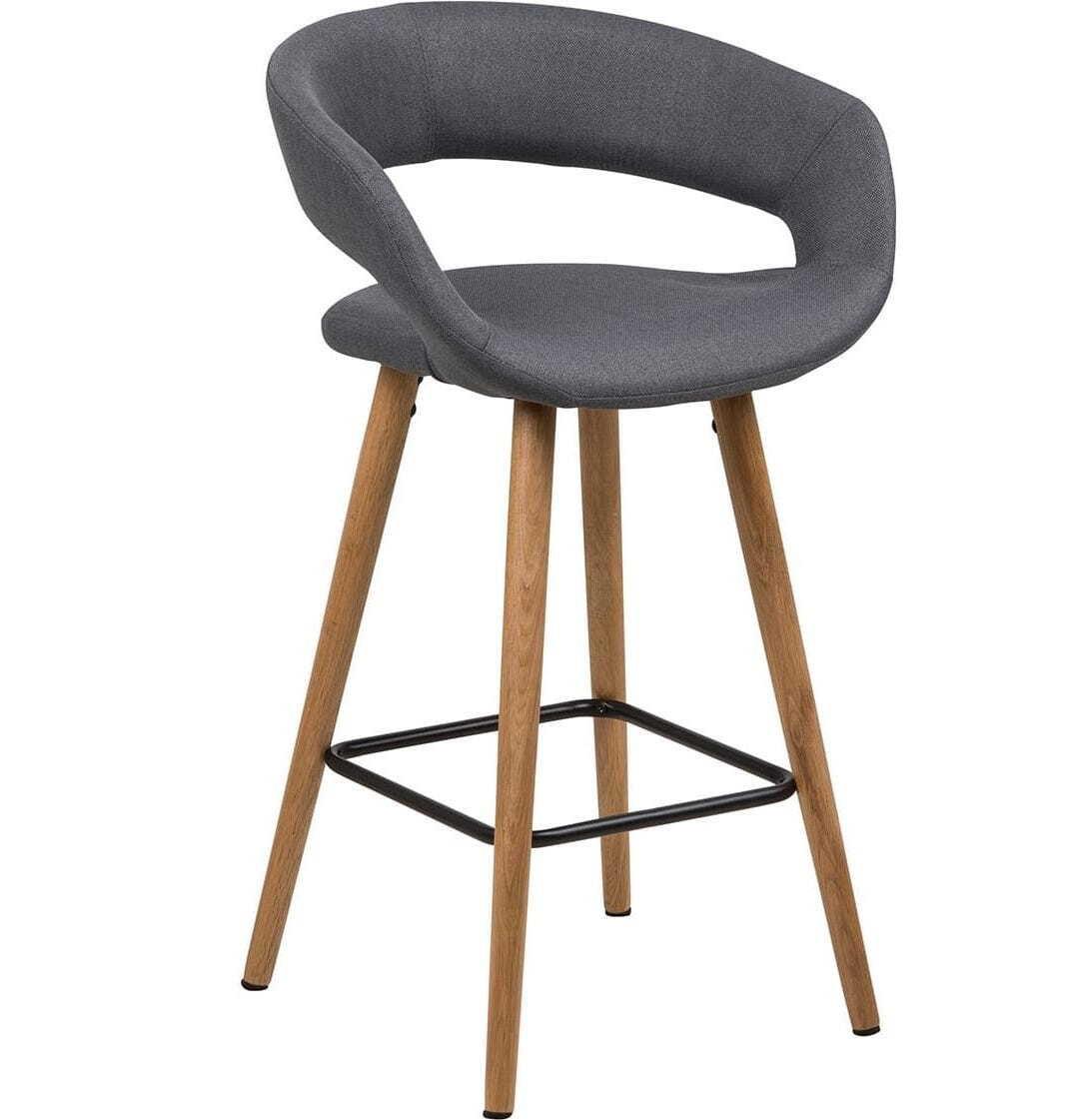 mutoni Tabouret de bar bas Cabot gris foncé  