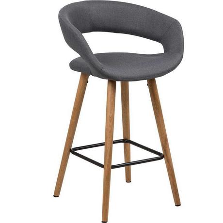 mutoni Tabouret de bar bas Cabot gris foncé  