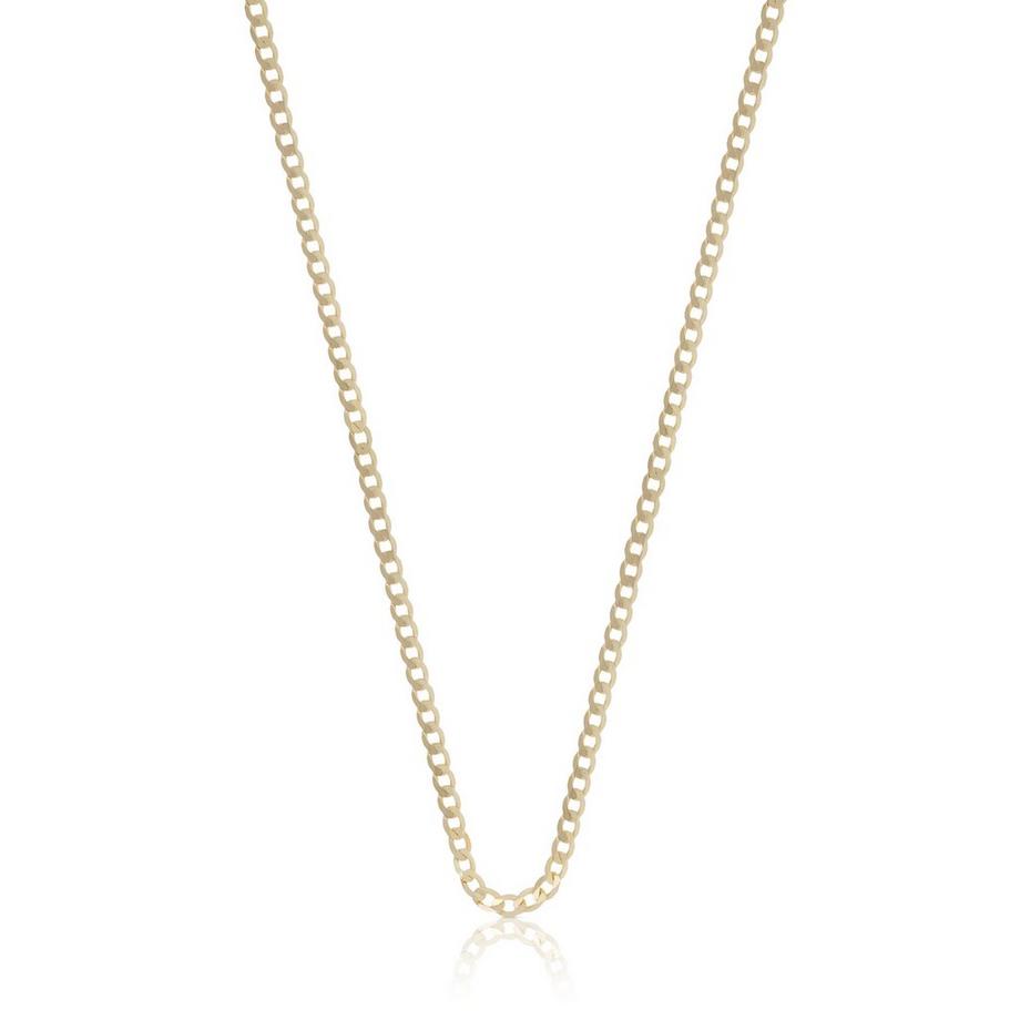 Collier gourmette or jaune 750, 2.4mm, 45cm