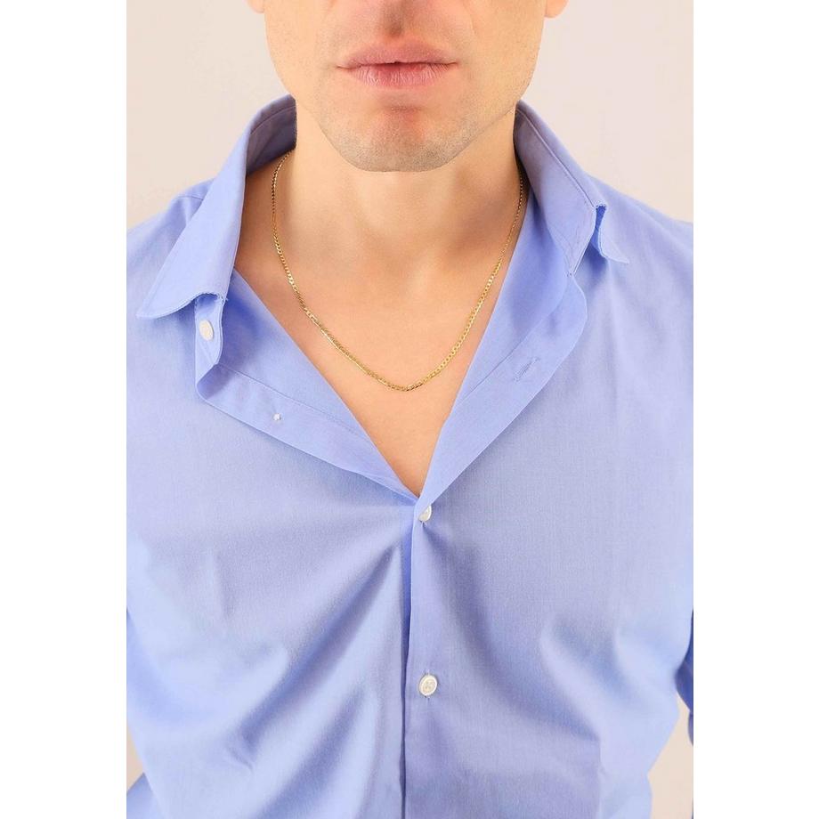 MUAU Schmuck  Collier gourmette or jaune 750, 2.4mm, 45cm 