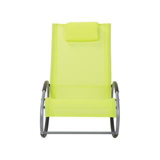 Beliani Schaukel-Sonnenliege aus Stahl Modern CAMPO  