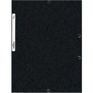 BÜROLINE BÜROLINE Gummibandmappe A4 460699 schwarz, Karton  