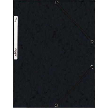 BÜROLINE BÜROLINE Gummibandmappe A4 460699 schwarz, Karton  