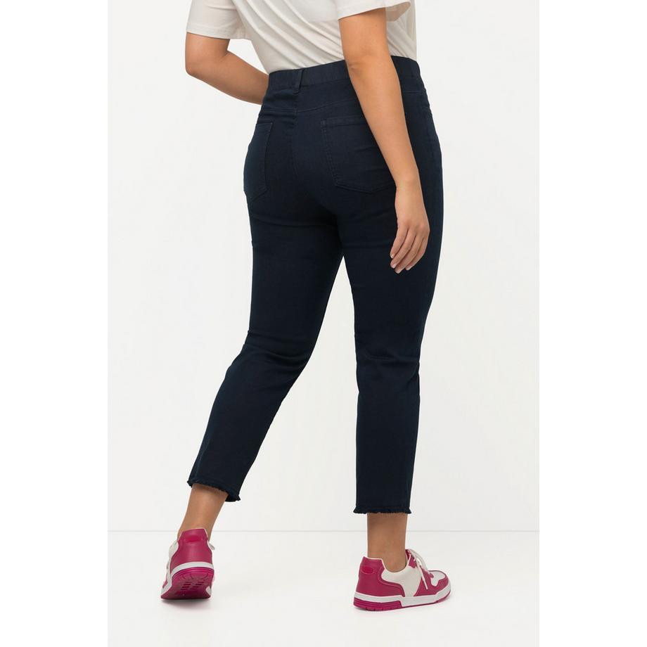 Ulla Popken Sienna Pantaloni 7/8 Gamba Aderente Orlo Sfrangiato  
