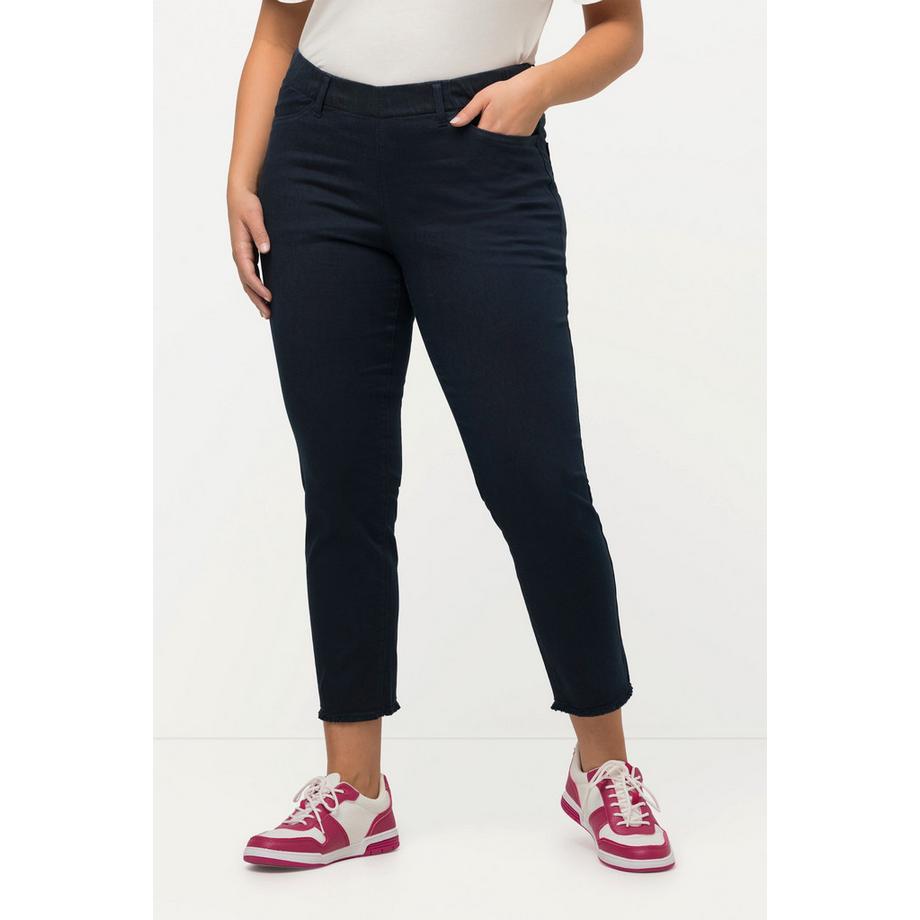 Ulla Popken Sienna Pantaloni 7/8 Gamba Aderente Orlo Sfrangiato  