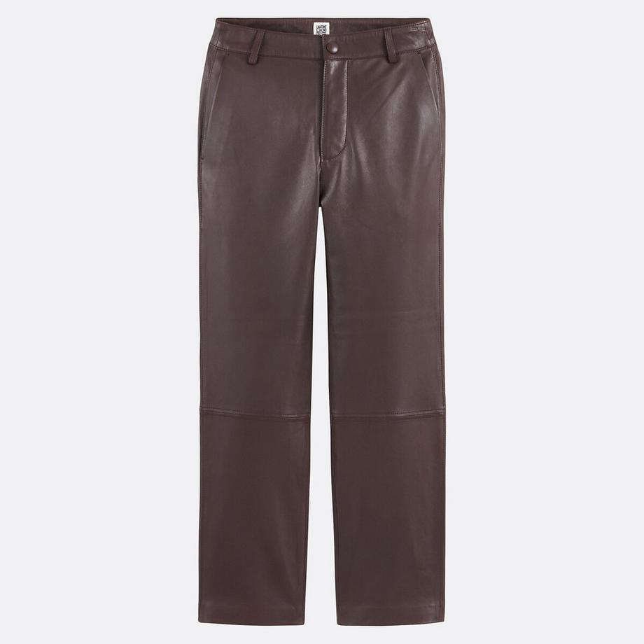 La Redoute Collections Pantaloni dritti in pelle  