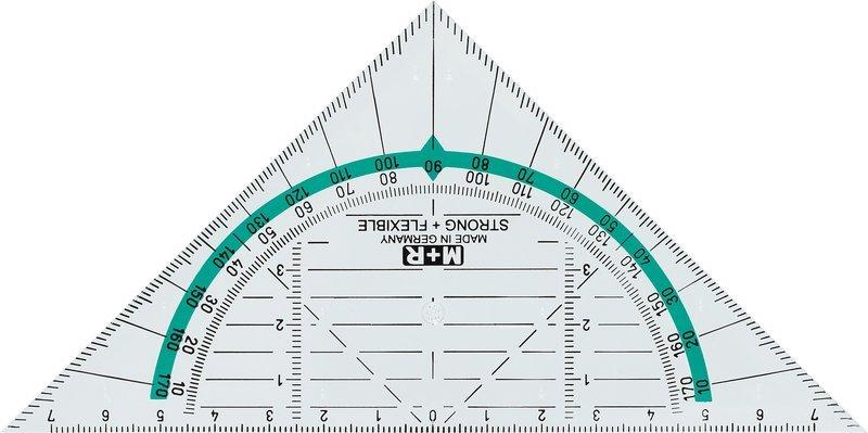 M+R  M+R Geodreieck 16cm 723170300 glasklar, bruchfest 