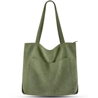 Only-bags.store Cord Tasche Reissverschluss Umhängetasche Gross Shopper Tote Bag Handtasche  