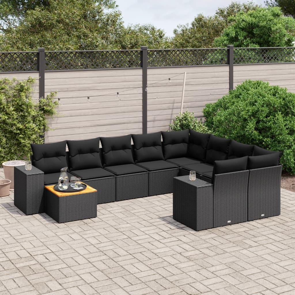 VidaXL set divano da giardino Polirattan  