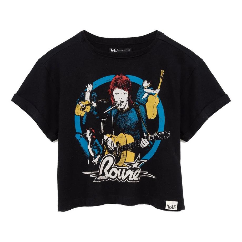 David Bowie Kurzarm Graphic Print T-Shirt  