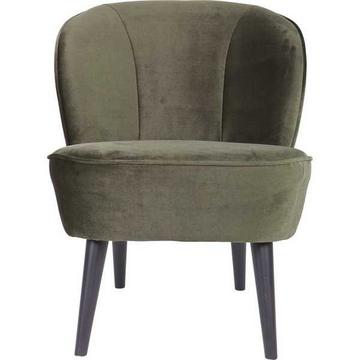 Fauteuil Sara Velours vert chaud