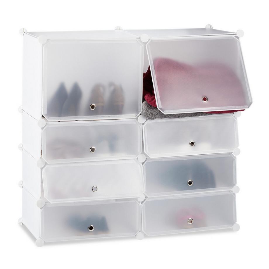 B2X Schuhregal aus Kunststoff mit 8 Fächern  