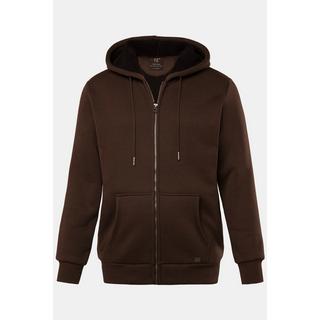 JP1880  Giacca per l'outdoor in felpa con cappuccio, fodera di teddy e zip, fino alla tg. 8XL 