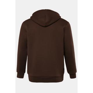 JP1880  Giacca per l'outdoor in felpa con cappuccio, fodera di teddy e zip, fino alla tg. 8XL 