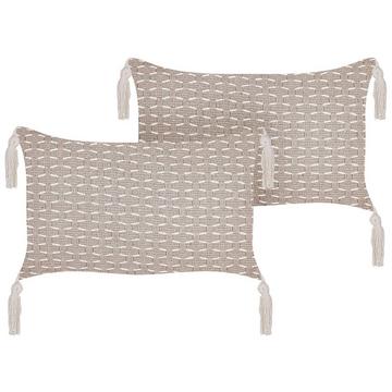 Lot de 2 coussins en Polyester Boho HAKONE