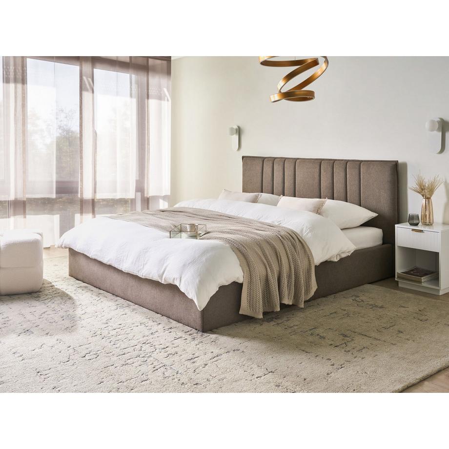 Beliani Lit ottoman en Tissu  TARASCON  