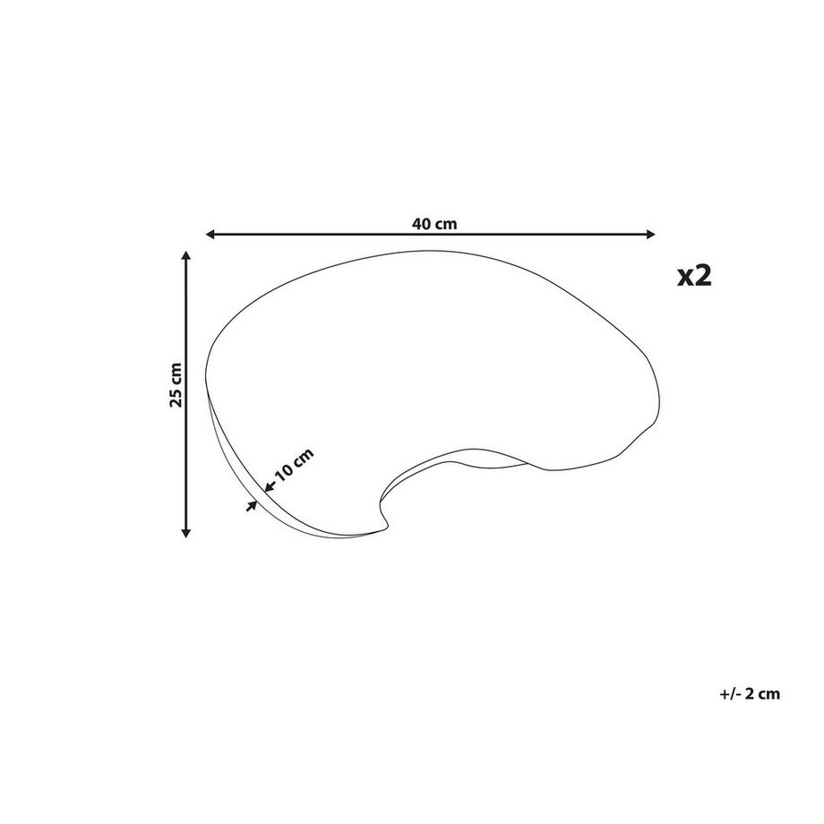 Beliani Dekokissen 2er Set aus Baumwolle Modern SNOWDROP  