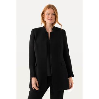 Ulla Popken  Blazer en acétate, col montant et fermeture à crochet 