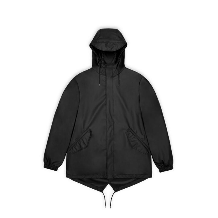 RAINS Unisex-Regenjacke mit Kapuze FISHTAIL JACKET  