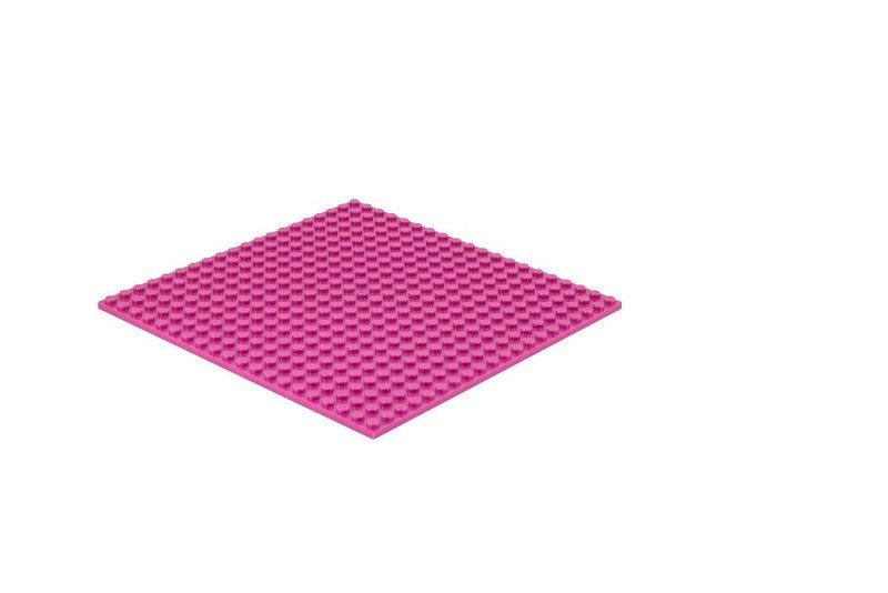 Q-BRICKS  Bauplatte Noppen Magenta 