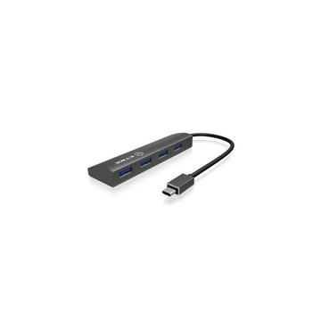 ICY BOX IB-AC6405-C Schnittstellen-Hub USB 3.2 Gen 1 (3.1 Gen 1) Type-C 5000 Mbit/s Anthrazit